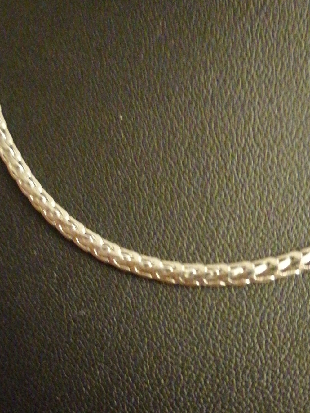 D'orlan Vintage Silver Tone Braided Chain Necklace 16" Long